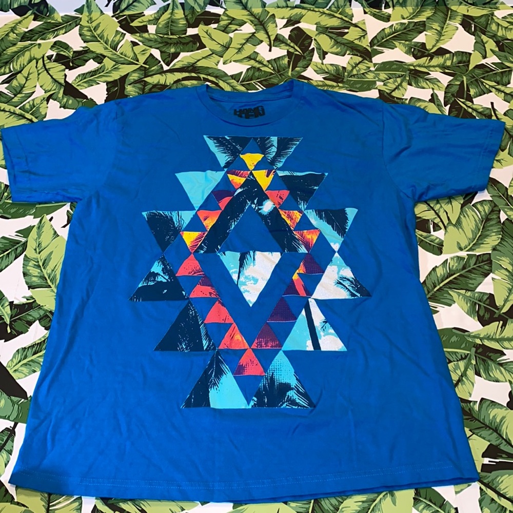 Hang Ten Women’s Electric Blue Shirt-Sleeve T-Shirt Size Medium